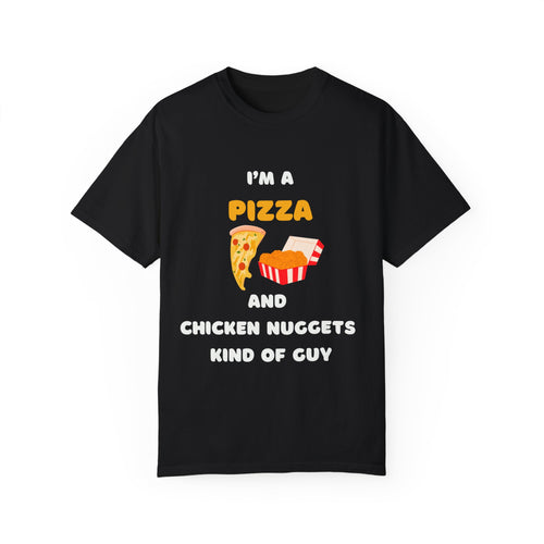 Pizza & Chicken Nuggets Love Unisex T-Shirt - Fun Foodie Design
