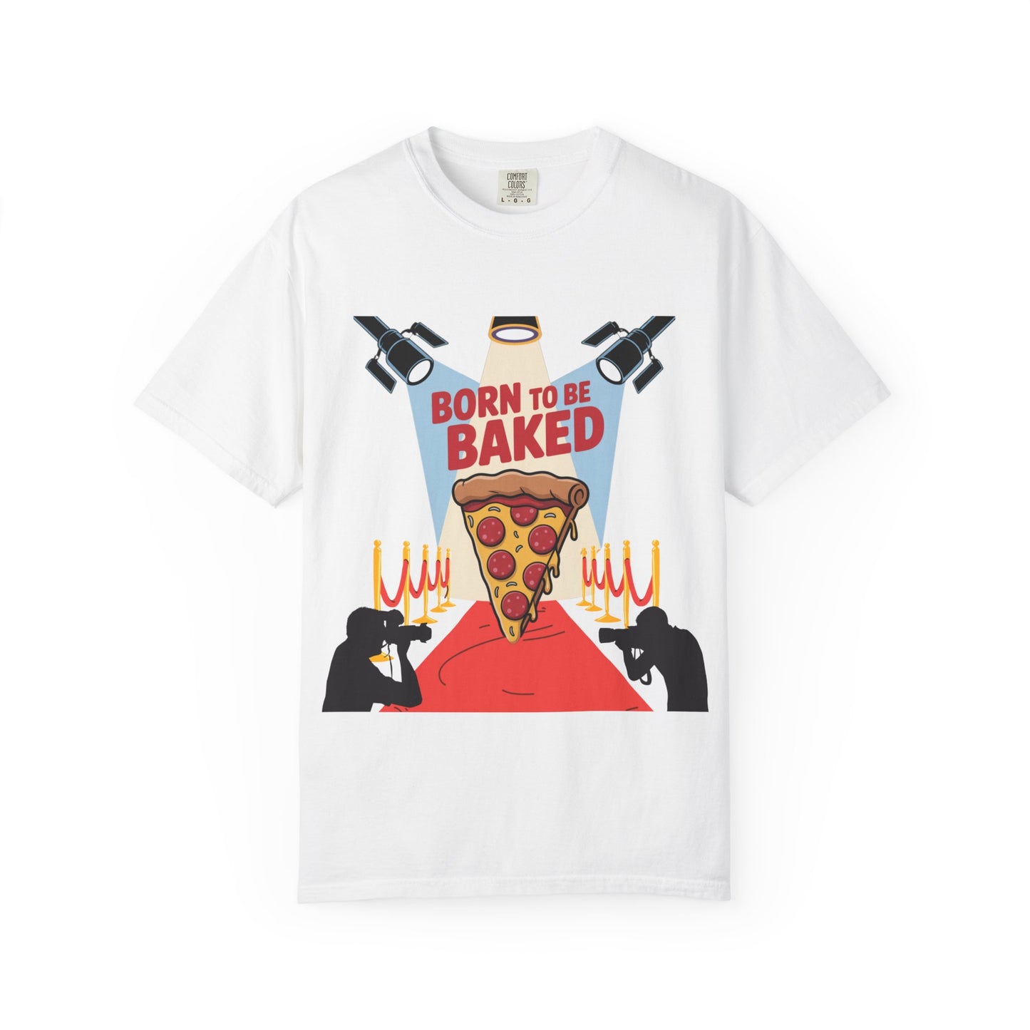 Born to Be Baked Unisex T-Shirt - Fun Pizza Design for Food Lovers