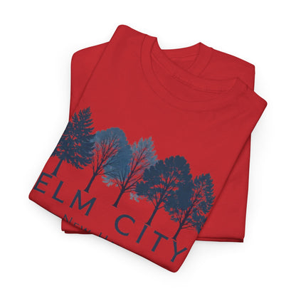 Elm City Unisex Heavy Cotton Tee - Nature-Inspired Graphic T-Shirt, Outdoor Vibe, Perfect Gift, Casual Wear, Eco-Friendly Style