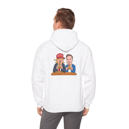 Funny Political Cartoon Hoodie, Unisex Sweatshirt, Gift for Friends, Humor Apparel, Casual Wear, Election Day, Party Outfit