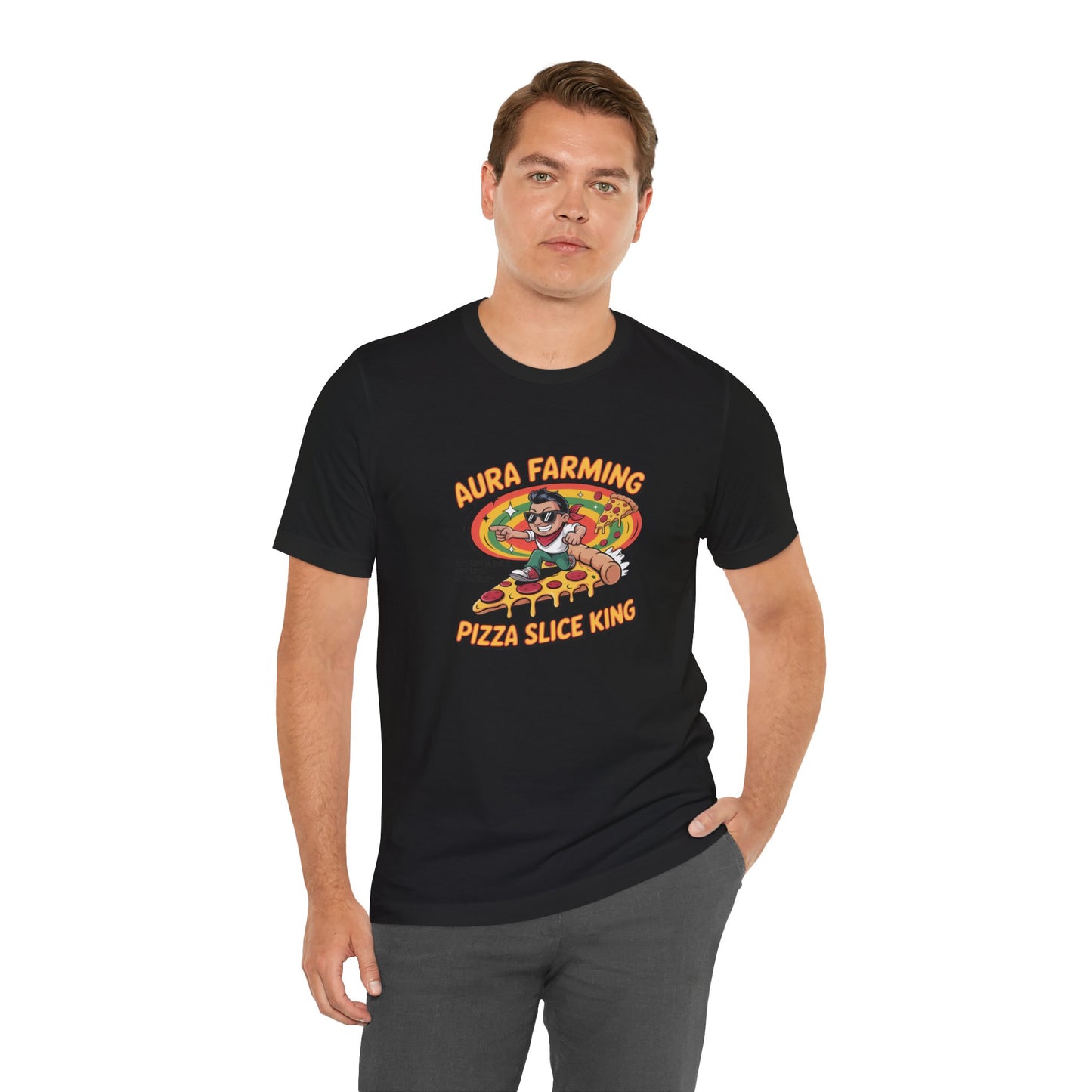 Aura Farming – Pizza Slice King Gamer Edition T-Shirt