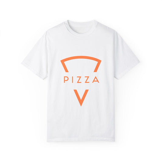 Unisex Garment-Dyed T-Shirt - 'Pizza V' Graphic Tee