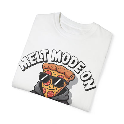 Melt Mode On Unisex T-Shirt | Fun Pizza Graphic Tee