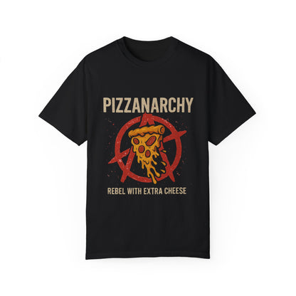 Unisex Pizzanarchy Graphic T-Shirt - Rebel With Extra Cheese
