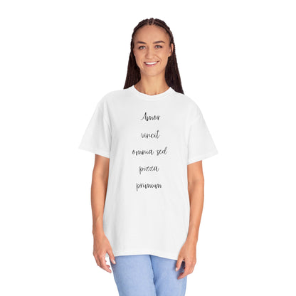Inspirational Quote Unisex T-Shirt - "Amor vincit omnia"