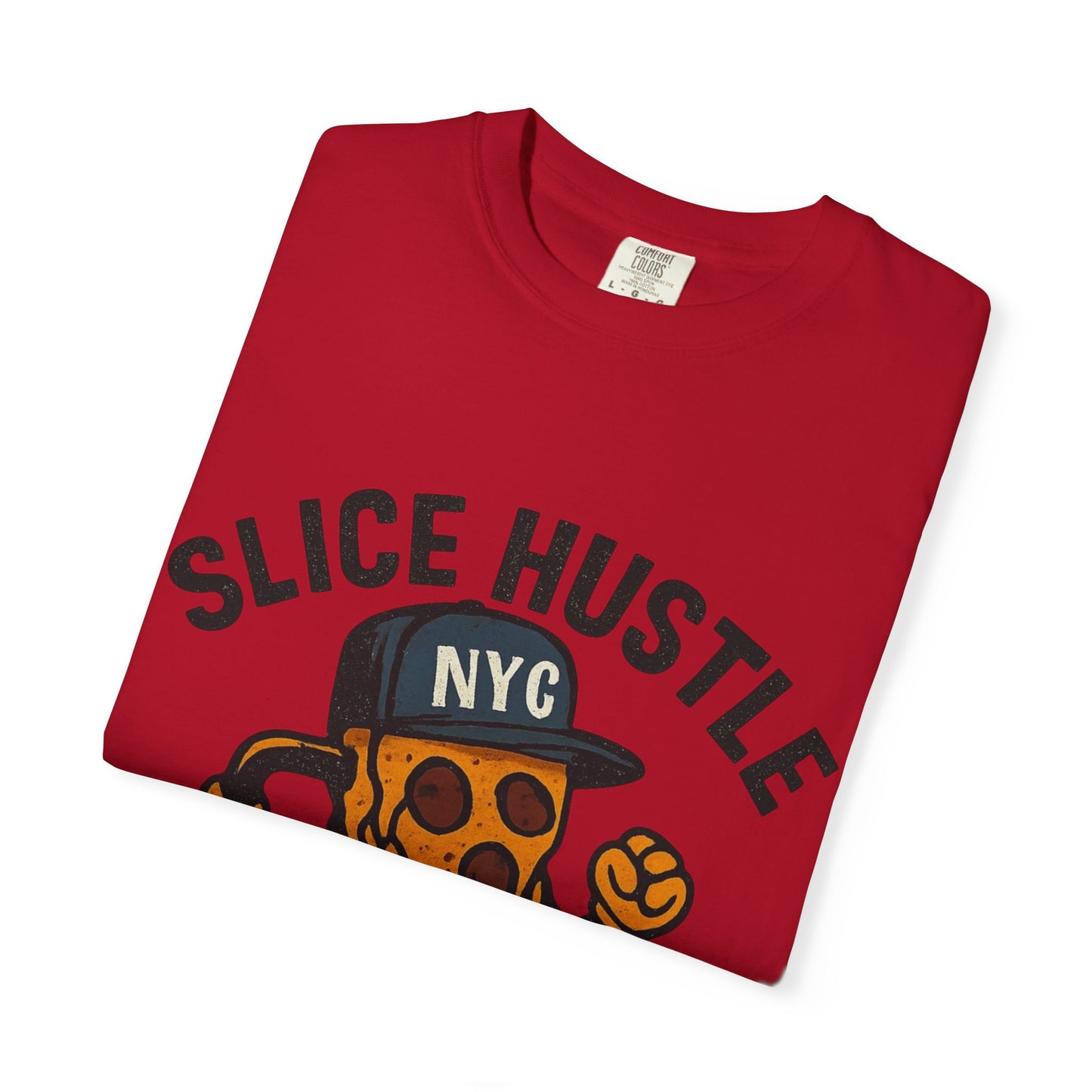 Slice Hustle Pizza T-Shirt | Unisex Garment-Dyed | Perfect for Food Lovers, Chefs, Pizza Nights, Casual Wear, Gifting