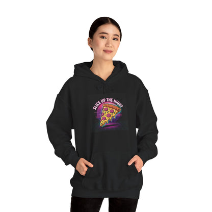 Pizza Vibes Hooded Sweatshirt - Slice Up The Night