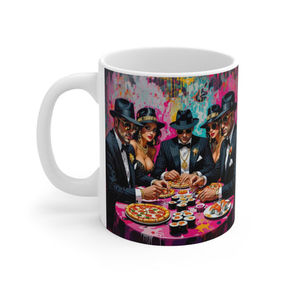 Vintage Gangster Dinner Party Mug, 11oz Ceramic Coffee Cup