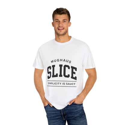 Unisex Garment-Dyed T-shirt with 'Slice' Print - Casual Tee, Gift for Foodies, Ideal for Summer, Birthday, Graphic Shirt, Trendy Outfit