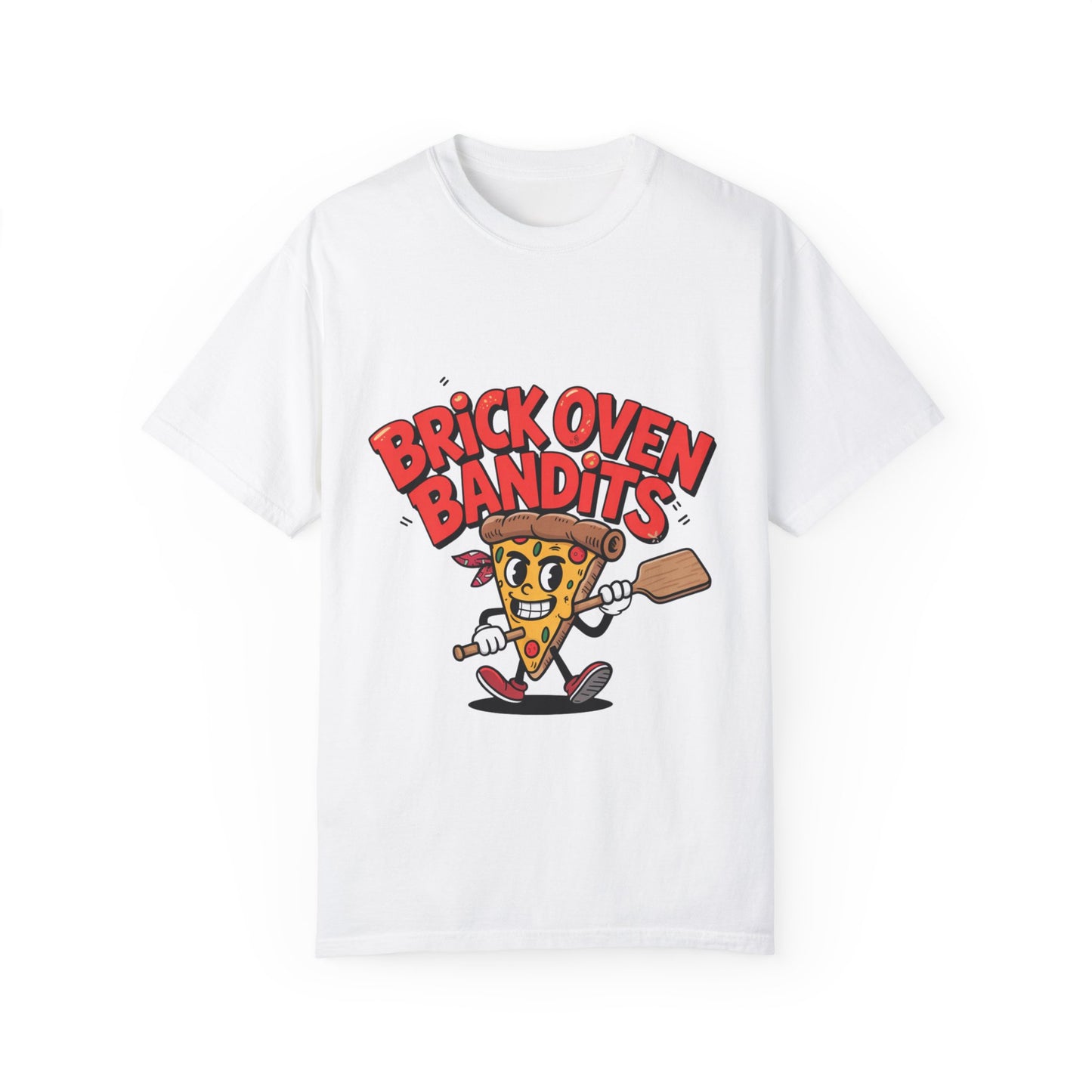 Fun Pizza Themed Unisex Garment-Dyed T-Shirt - Brick Oven Bandits, Perfect for Food Lovers!