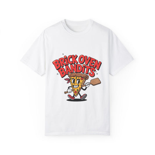 Fun Pizza Themed Unisex Garment-Dyed T-Shirt - Brick Oven Bandits, Perfect for Food Lovers!