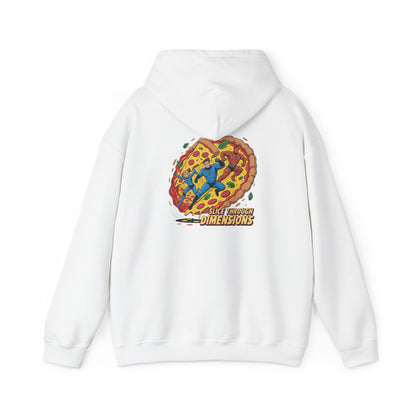 Slice Through Dimensions – Intergalactic Pizza Adventure Hoodie