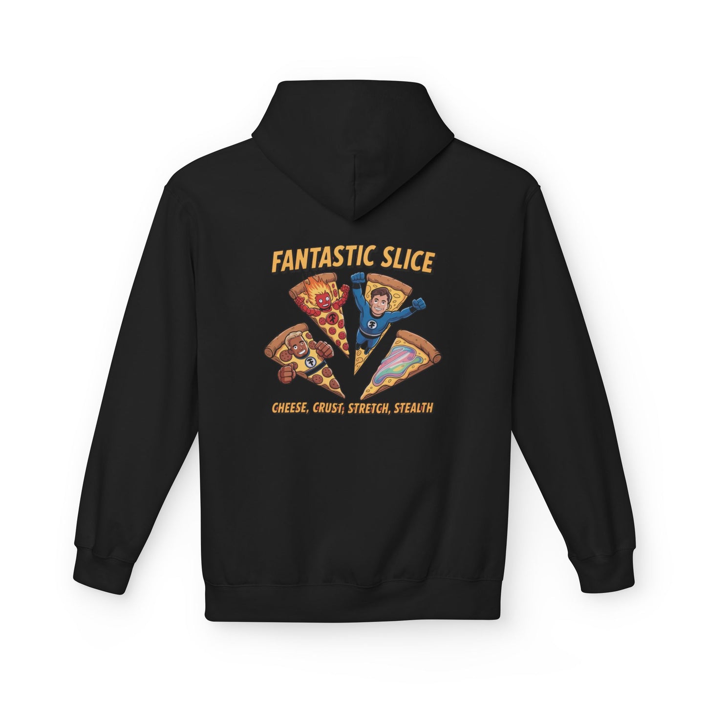 Fantastic Slice – Cheese, Crust, Stretch, Stealth Hoodie
