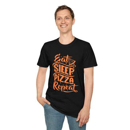 Funny Eat Sleep Pizza Repeat Unisex Softstyle T-Shirt