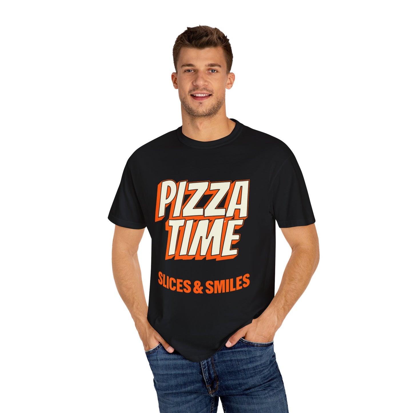 Pizza Time Unisex Garment-Dyed T-Shirt - Slices & Smiles