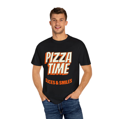 Pizza Time Unisex Garment-Dyed T-Shirt - Slices & Smiles