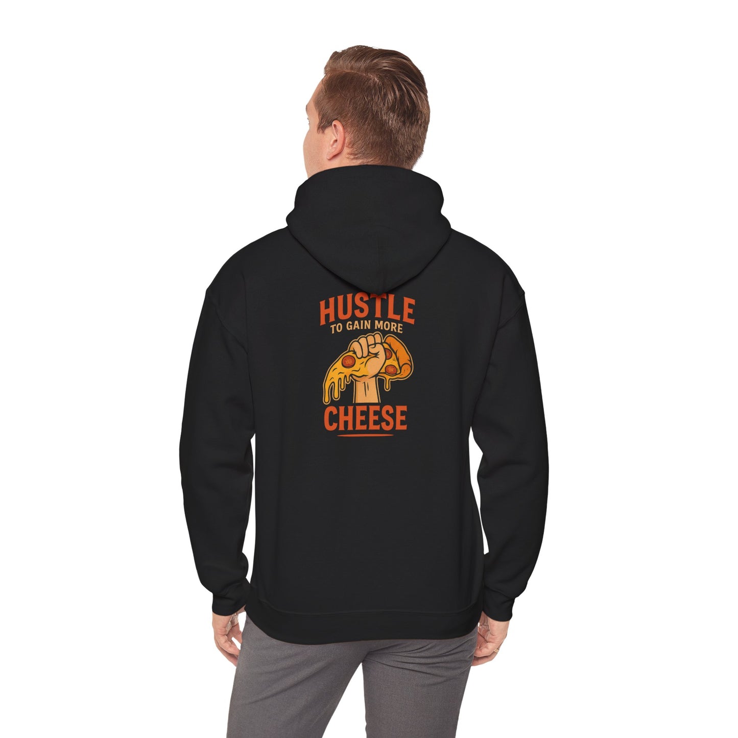 Hustle to Gain More Cheese – Motivational Pizza Hoodie