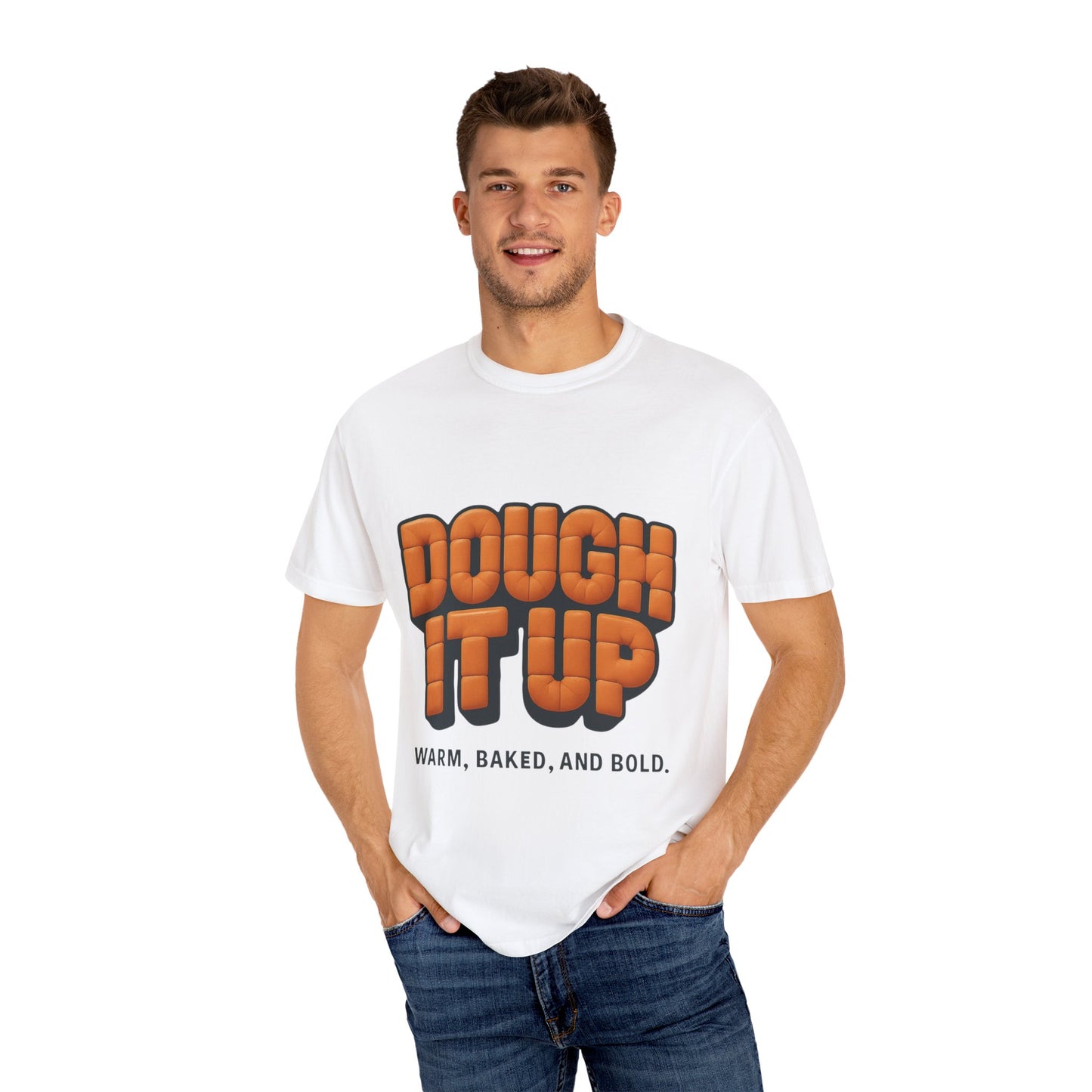 Warm Dough It Up T-shirt, Unisex Baking Shirt, Foodie Gift, Casual Wear, Kitchen Lover Tee, Baking Enthusiast Design