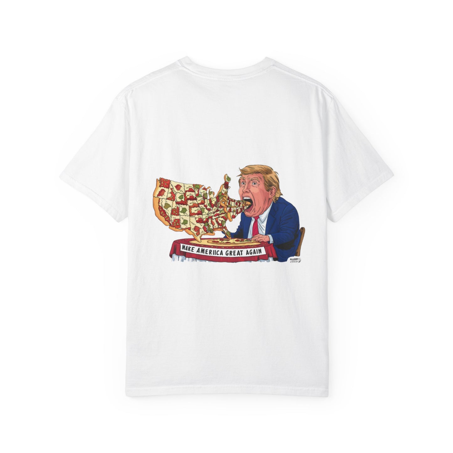 Humorous Political T-shirt with Cartoon Design, Unisex Tee, Gift for Election Season, Statement Style, Comfortable Everyday Wear