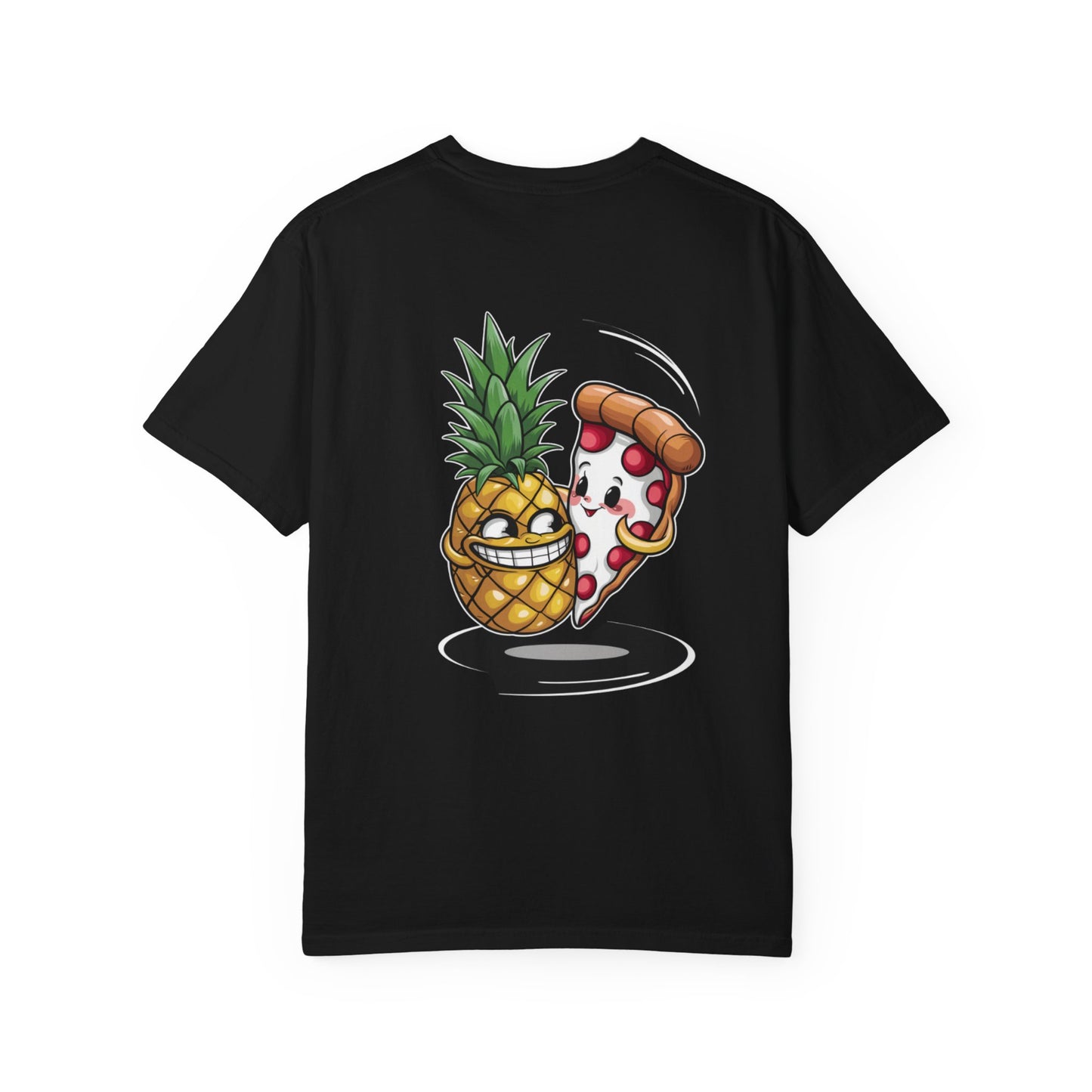 Pizza & Pineapple Graphic Tee, Fun Unisex T-shirt, Casual Wear, Comedy Shirt, Unique Gift for Food Lovers & Friends
