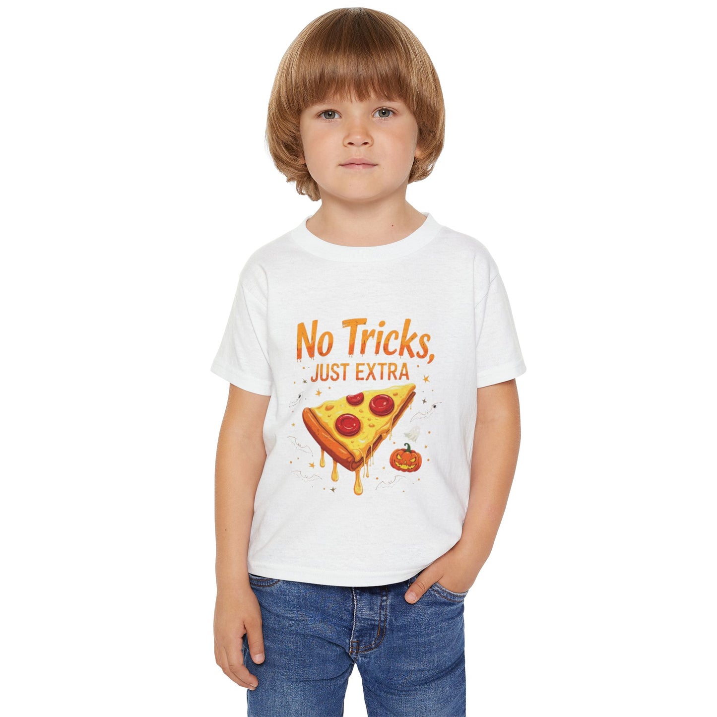 Pizza Party Toddler T-Shirt | Halloween Shirt, Cute Kids Tee, Toddler Halloween Costume, Fun Children's Apparel, No Tricks Just Extra