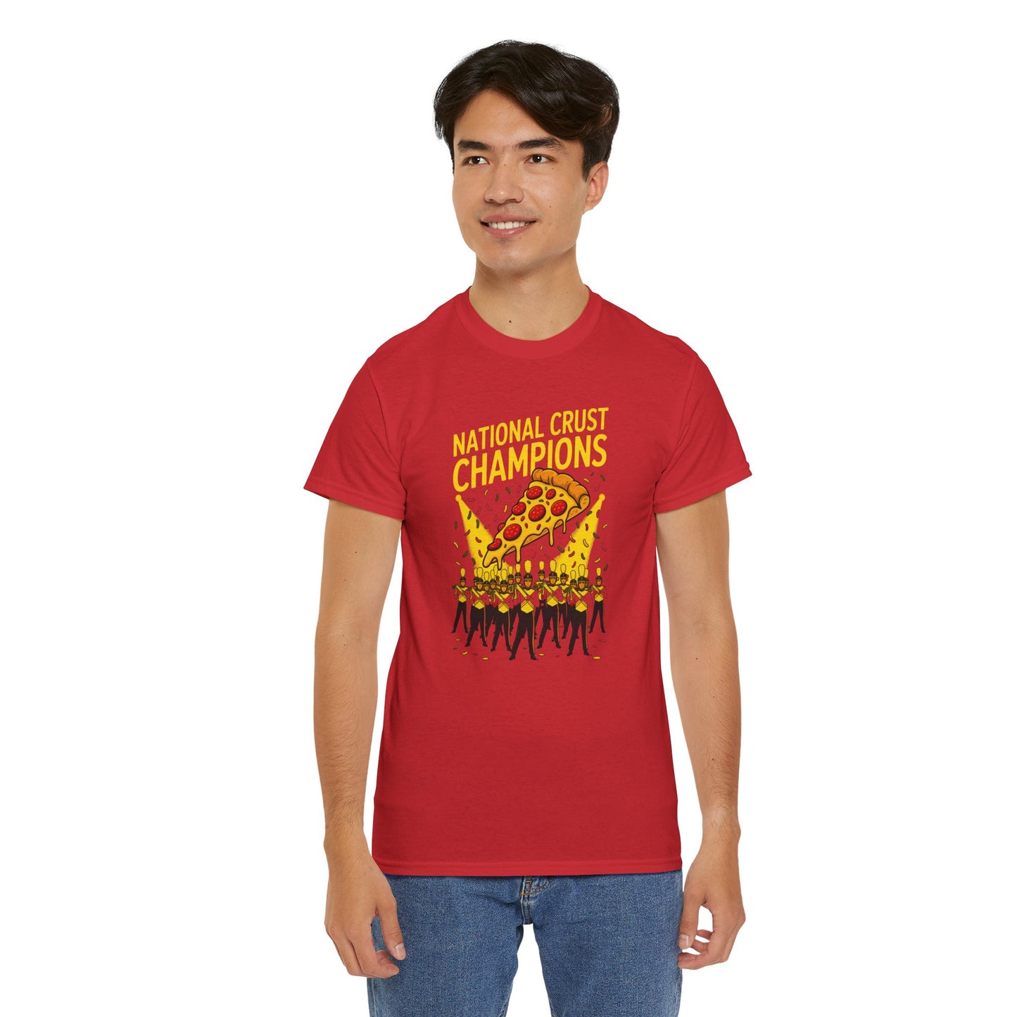 National Crust Champions Unisex Heavy Cotton Tee – Fun Pizza Lovers Shirt