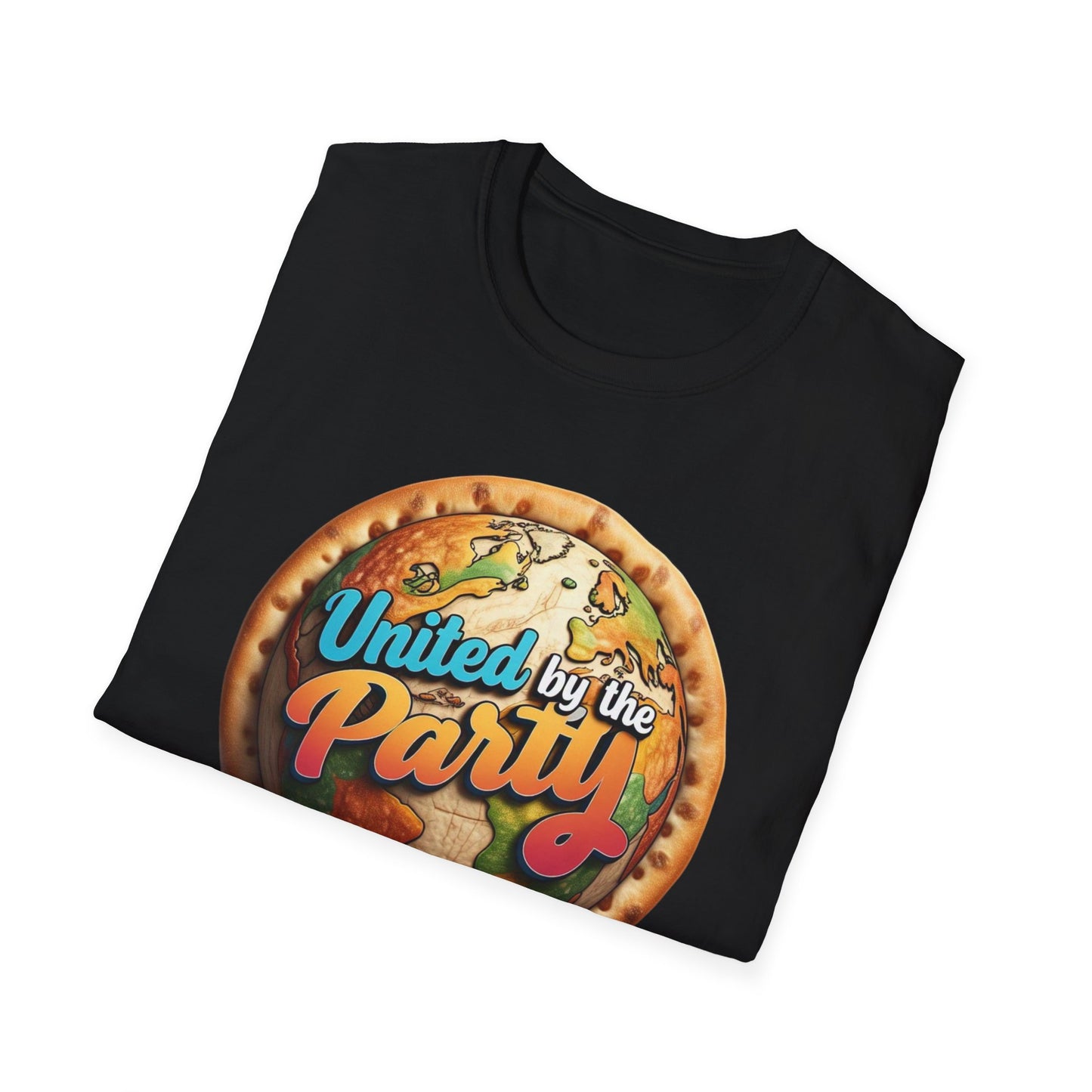 United by the Party Unisex Softstyle T-Shirt - Fun & Festive Graphic Tee