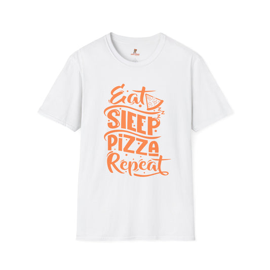 Funny Eat Sleep Pizza Repeat Unisex Softstyle T-Shirt