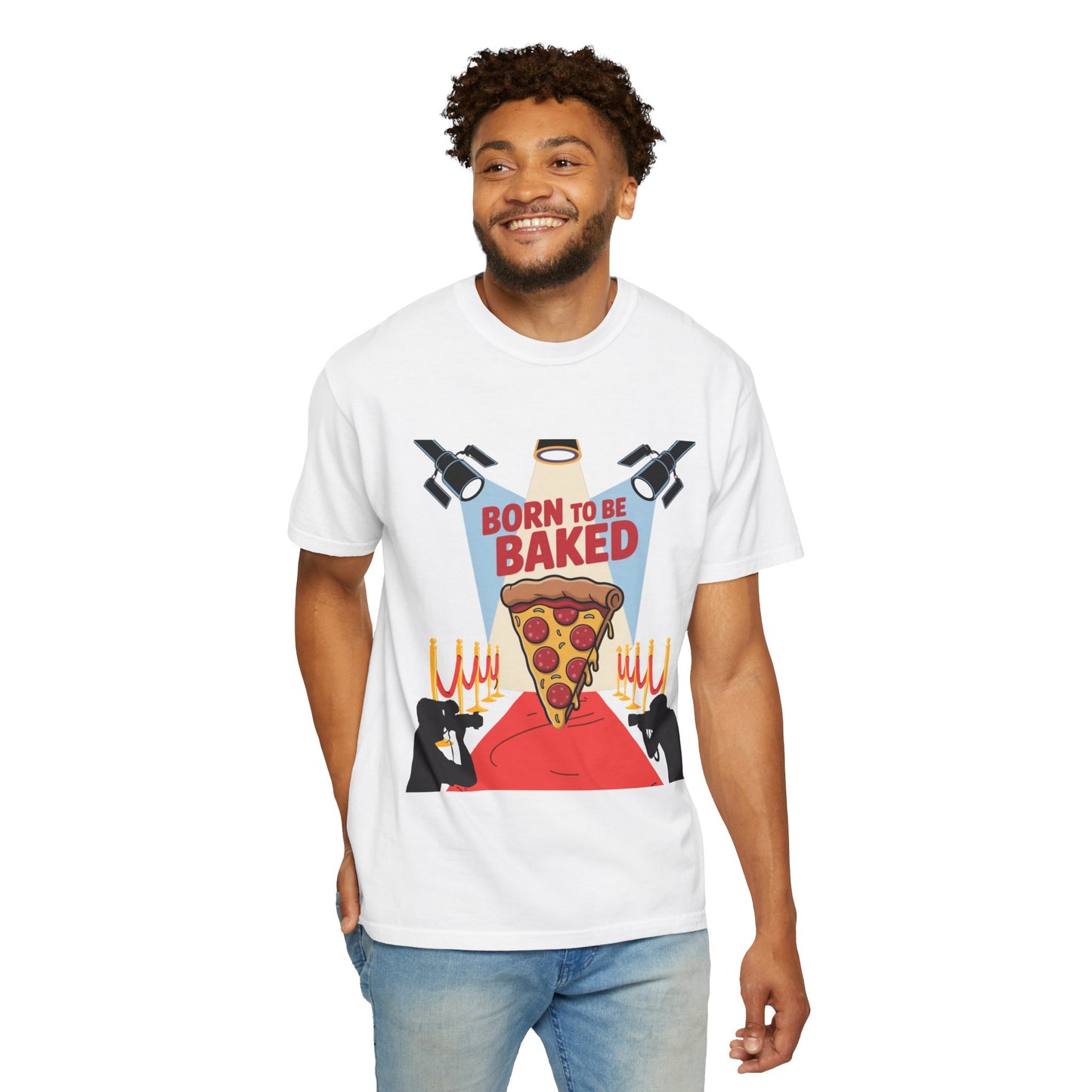 Born to Be Baked Unisex T-Shirt - Fun Pizza Design for Food Lovers