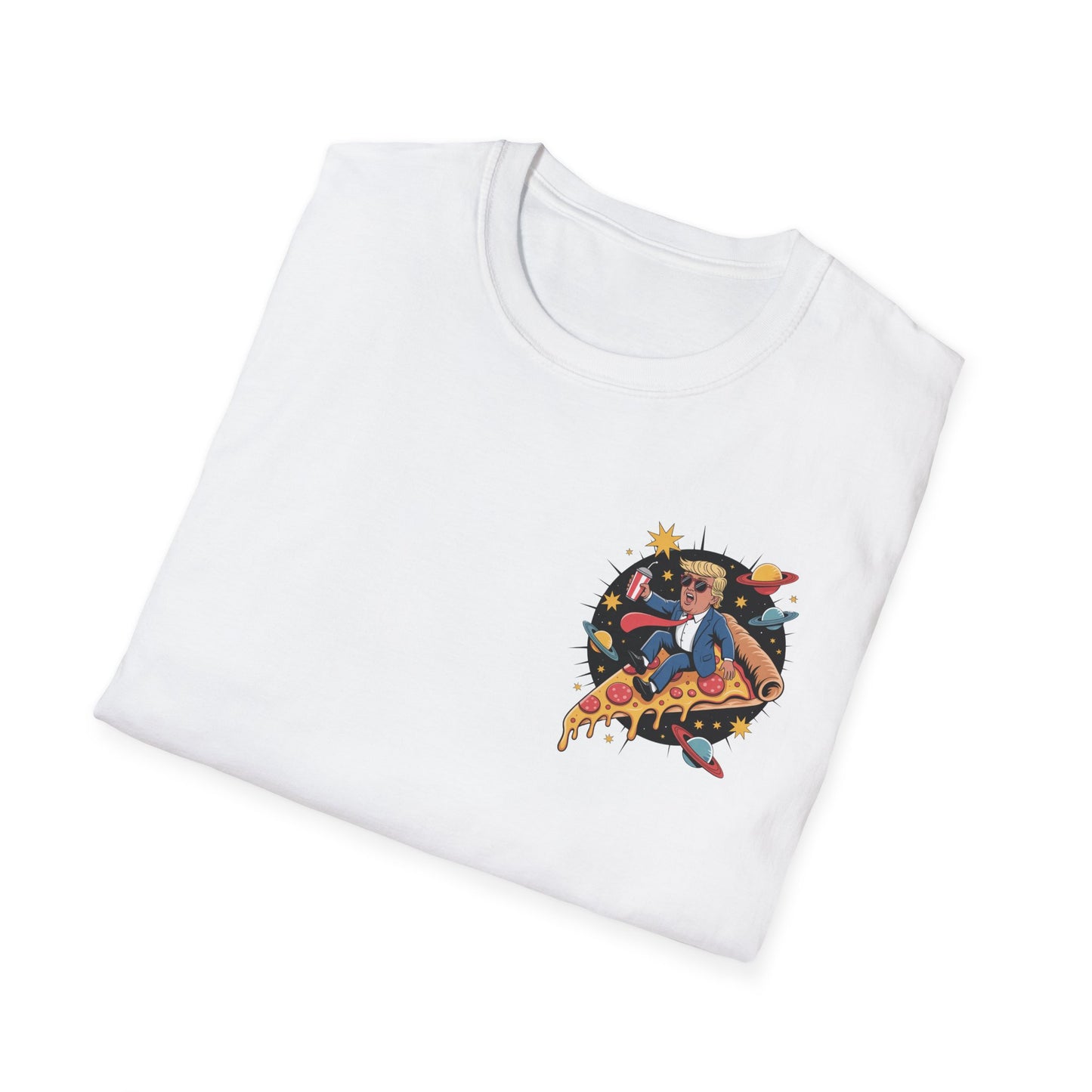 Cosmic Pizza Adventure T-Shirt | Fun Graphic Tee, Unisex Gift, Space Lover Apparel, Creative Outfit, Whimsical Fashion