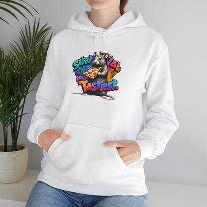 Survival of Tastiest Unisex Heavy Blend Hoodie - Fun & Cozy Sweatshirt for Pizza Lovers