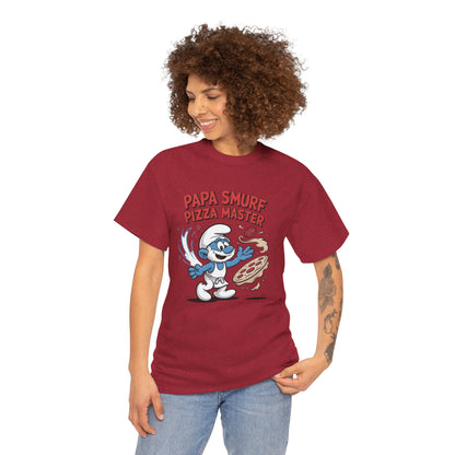 Papa Smurf Pizza Master Unisex Cotton Tee