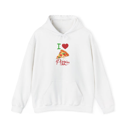 I Love Pizza Hoodie | Unisex Heavy Blend Sweatshirt for Food Lovers