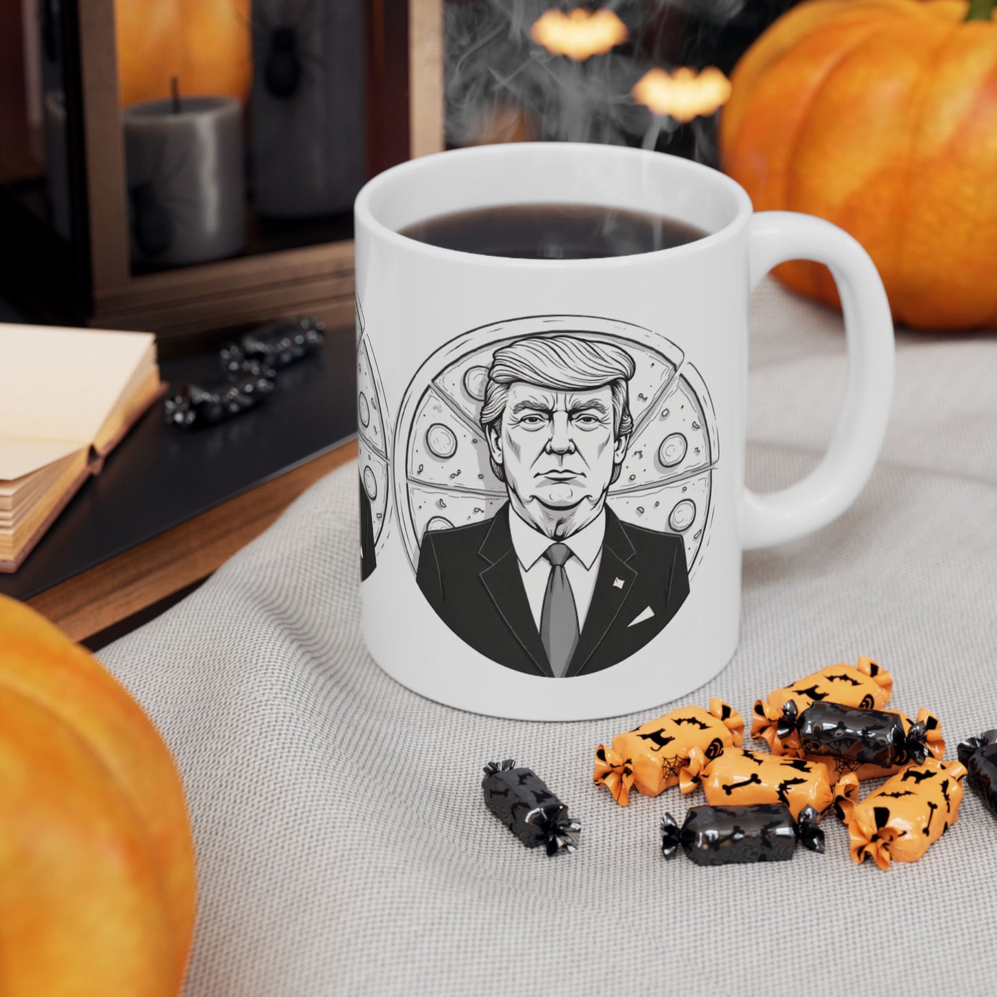 Donald Trump Inspired Ceramic Mug, Political Gift, Humor Mug, Funny Coffee Cup, Retro Style Drinkware, Election Memorabilia