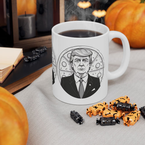 Donald Trump Inspired Ceramic Mug, Political Gift, Humor Mug, Funny Coffee Cup, Retro Style Drinkware, Election Memorabilia