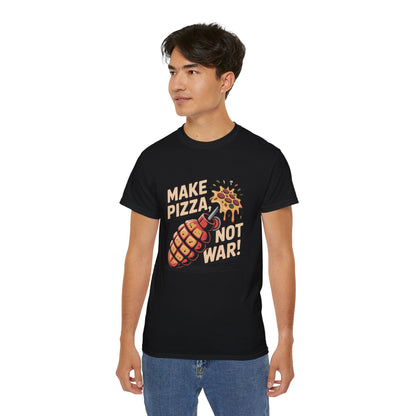 Make Pizza, Not War – Peace Grenade Crust Shirt