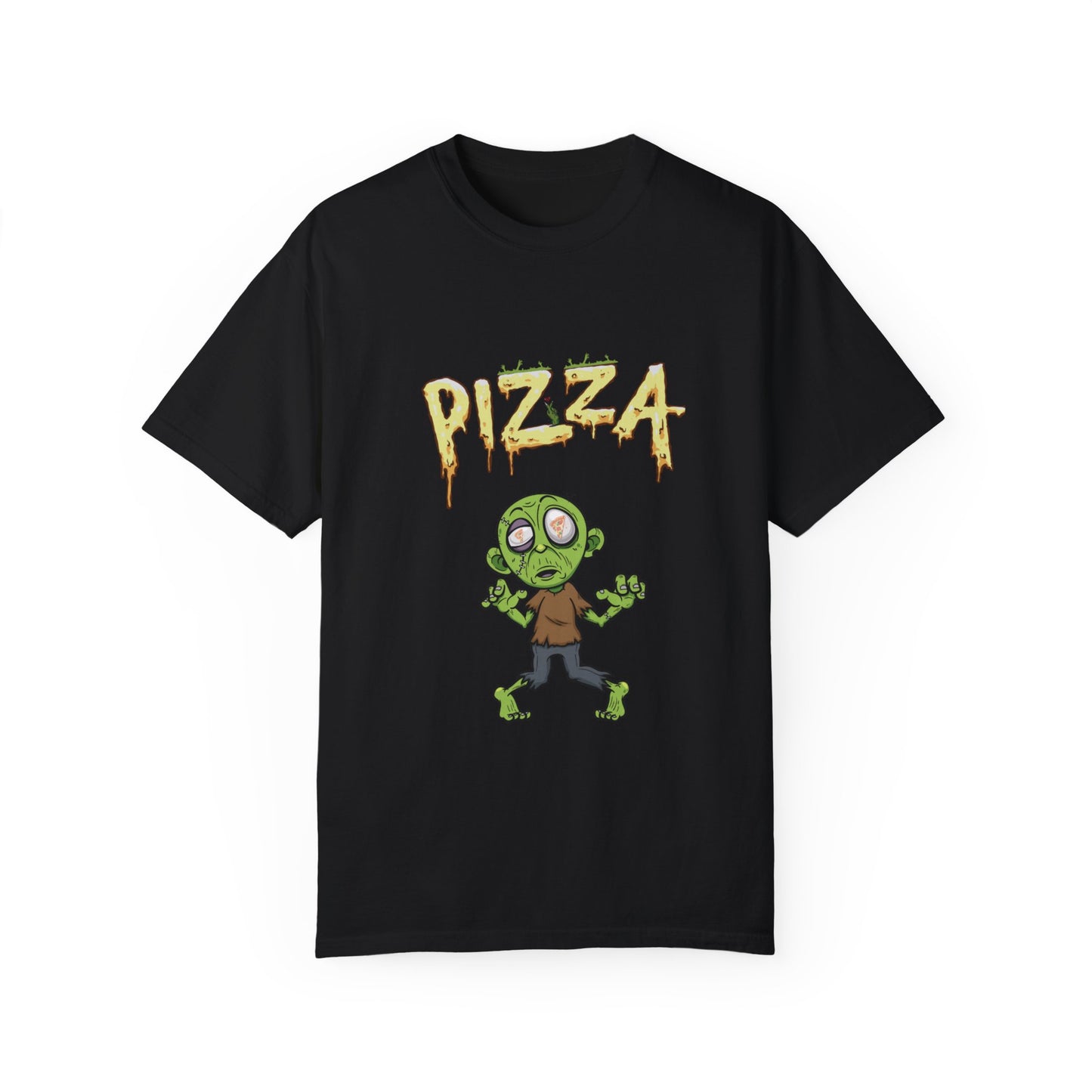 Zombie Pizza Unisex T-Shirt – Fun Graphic Tee for Halloween and Pizza Lovers