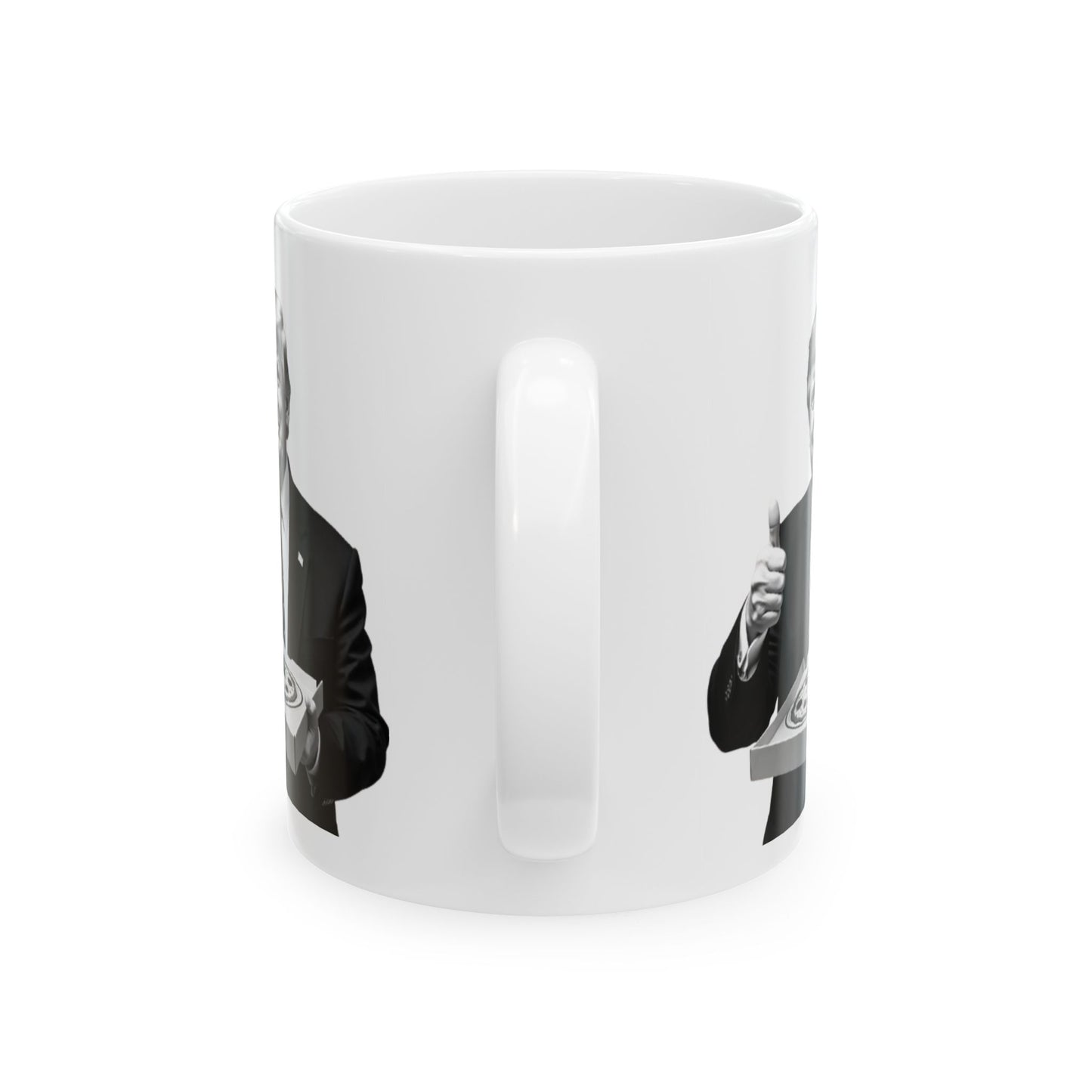 Trump Pizza Ceramic Mug - Funny Gift for Politicians, Political Humor, Kitchen Decor, Coffee Lover, Birthday Present