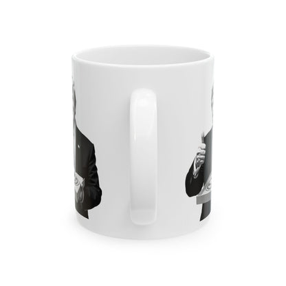 Trump Pizza Ceramic Mug - Funny Gift for Politicians, Political Humor, Kitchen Decor, Coffee Lover, Birthday Present