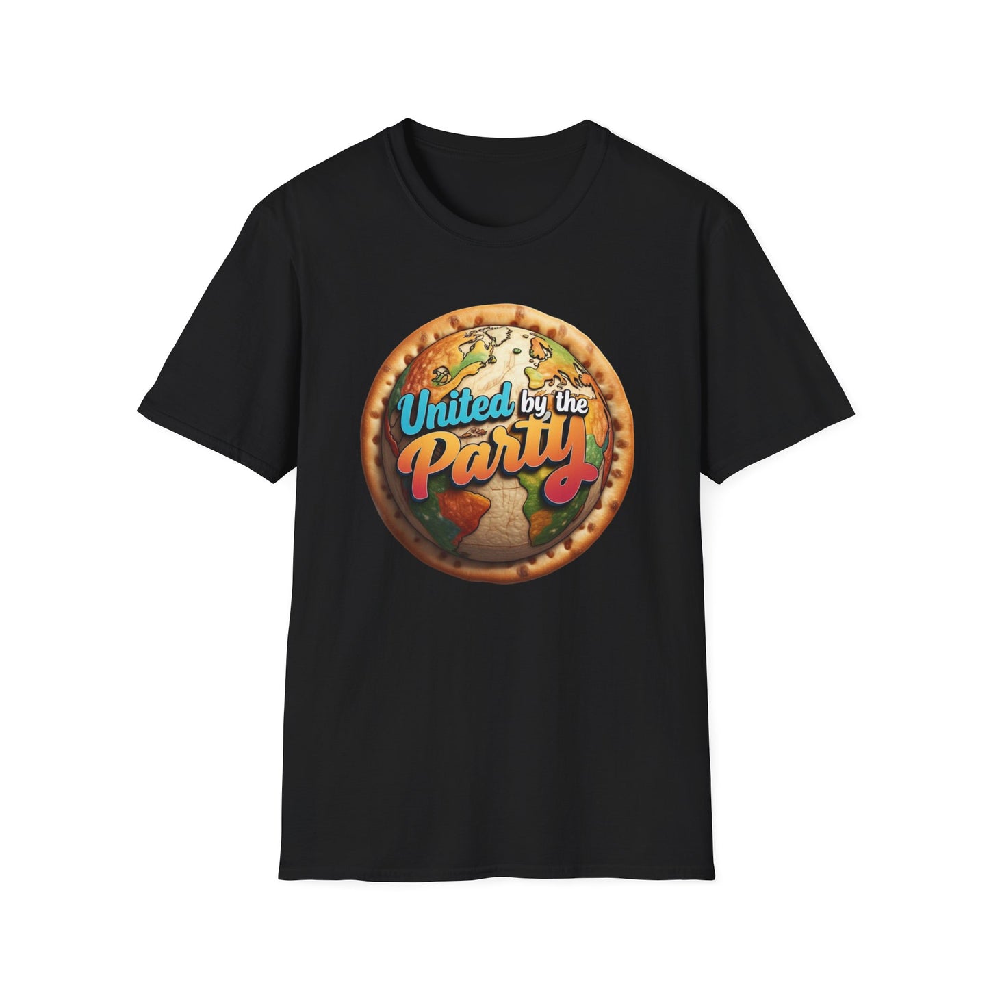 United by the Party Unisex Softstyle T-Shirt - Fun & Festive Graphic Tee