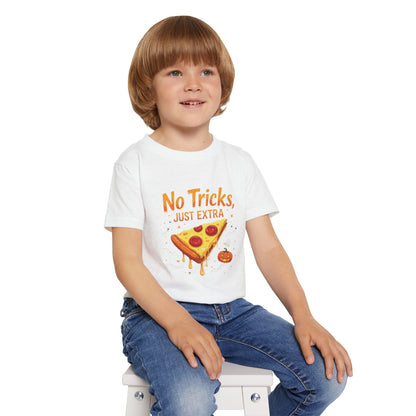 Pizza Party Toddler T-Shirt | Halloween Shirt, Cute Kids Tee, Toddler Halloween Costume, Fun Children's Apparel, No Tricks Just Extra