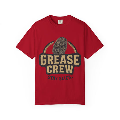 Grease Crew T-Shirt: Vintage Style Shirt, Unisex Graphic Tee, Gift for Car Enthusiasts, Retro Apparel, Fun Casual Wear