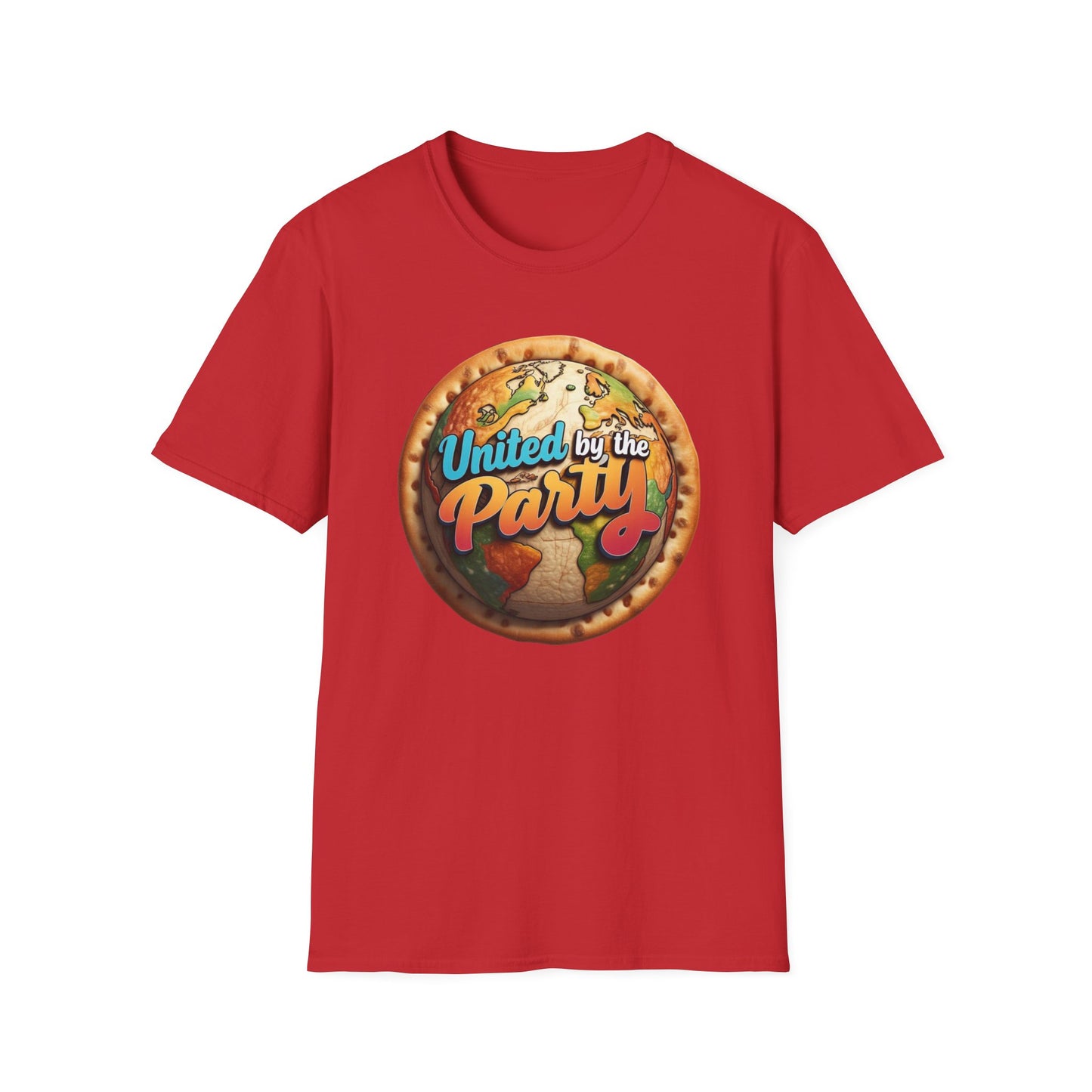 United by the Party Unisex Softstyle T-Shirt - Fun & Festive Graphic Tee