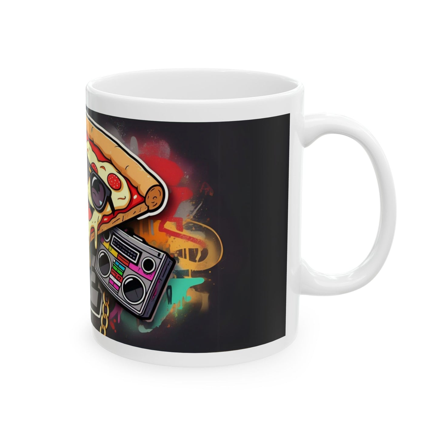 Pizza Thug Life Ceramic Mug - Fun 11oz & 15oz Coffee Cup for Pizza Lovers