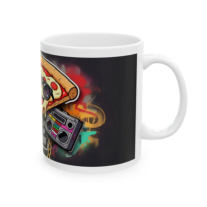 Pizza Thug Life Ceramic Mug - Fun 11oz & 15oz Coffee Cup for Pizza Lovers