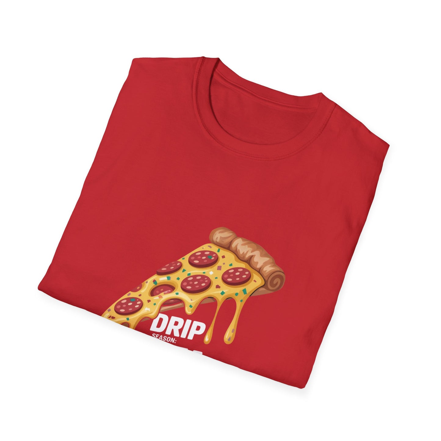 Drip Pizza Party Unisex Softstyle T-Shirt | Fun Foodie Tee for Pizza Lovers