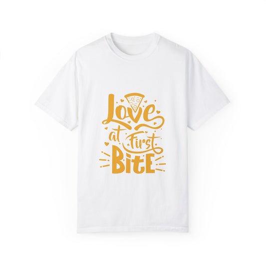Unisex Love at First Bite T-Shirt - Perfect for Pizza Lovers