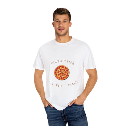 Pizza Time Unisex Garment-Dyed T-shirt - Perfect for Food Lovers and Casual Gatherings
