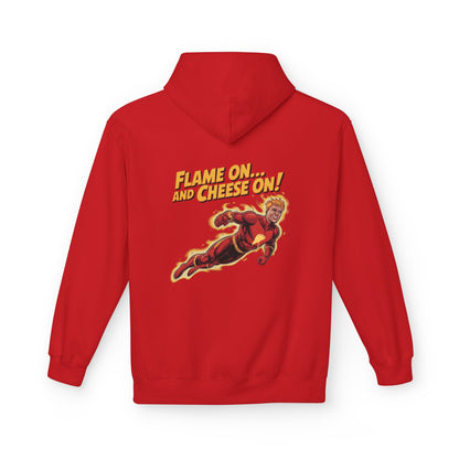 Flame On and Cheese On! – Human Torch Pizza Hoodie
