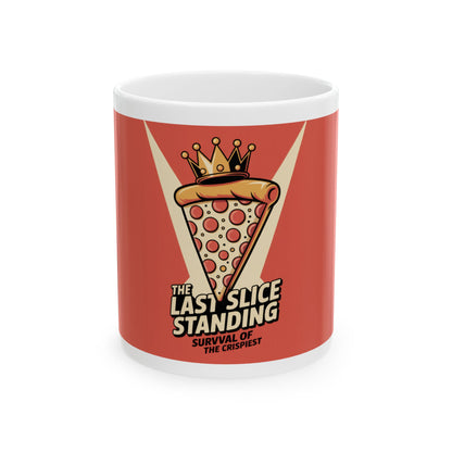 Pizza Slice Champion Ceramic Mug - Fun Gift for Pizza Lovers, Unique Kitchen Decor, Ideal for Birthdays, Anniversaries, Fun Parties